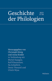Buchcover des Titels &raquo;Geschichte der Philologien&laquo;