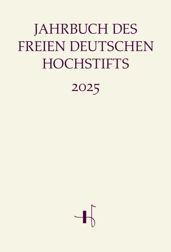 Buchcover: Jahrbuch des Freien Deutschen Hochstifts 2025